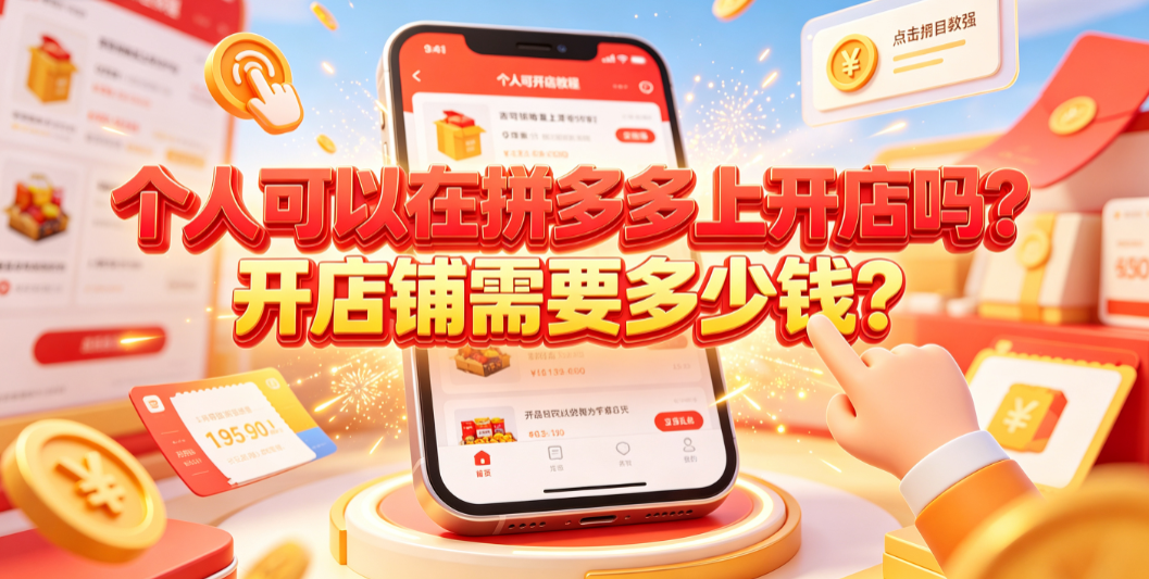 个人可以在拼多多上开店吗？开店铺需要多少钱？新手成本全解析