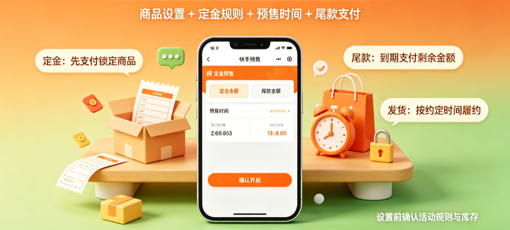 快手小店定金预售是什么？怎么开通？