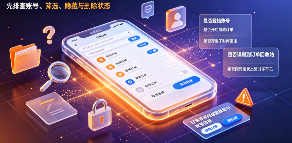 淘宝历史订单消失了怎么回事?能找回来吗?