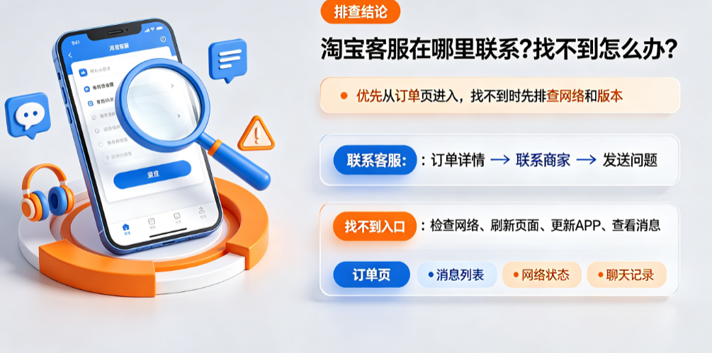 淘宝客服在哪里联系?客服怎么找不到了?