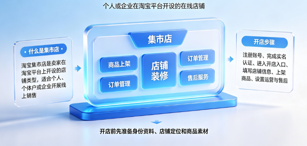 什么是淘宝集市店?怎么开淘宝集市店?