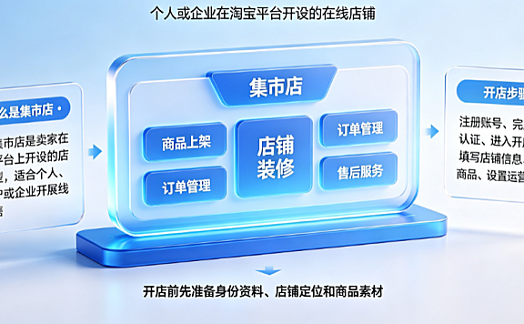 什么是淘宝集市店?怎么开淘宝集市店?