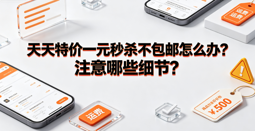 天天特价一元秒杀不包邮怎么办?参与秒杀需注意哪些细节