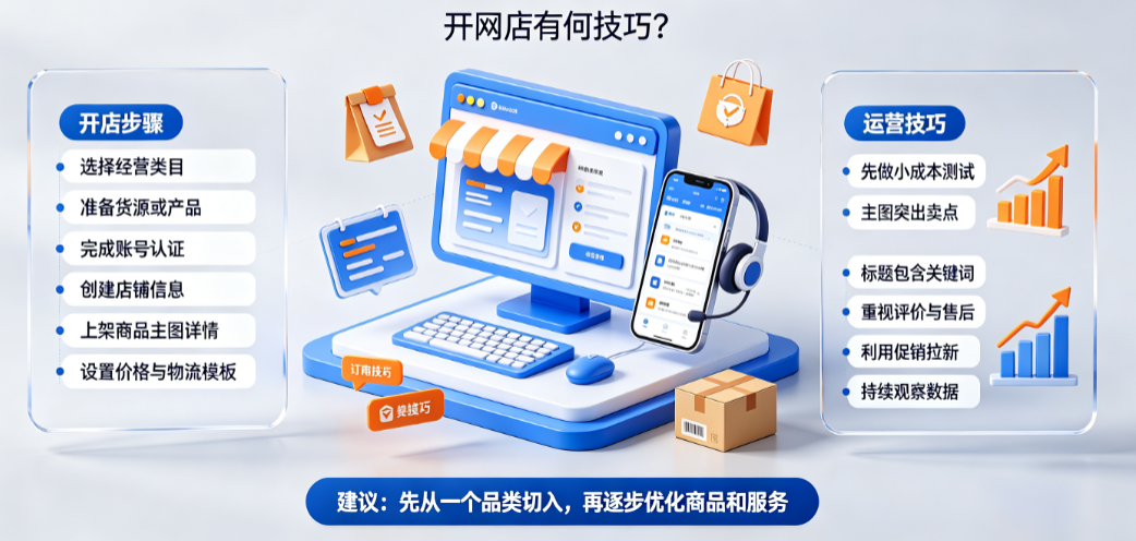 自己在家怎样开网店？开网店有何技巧？