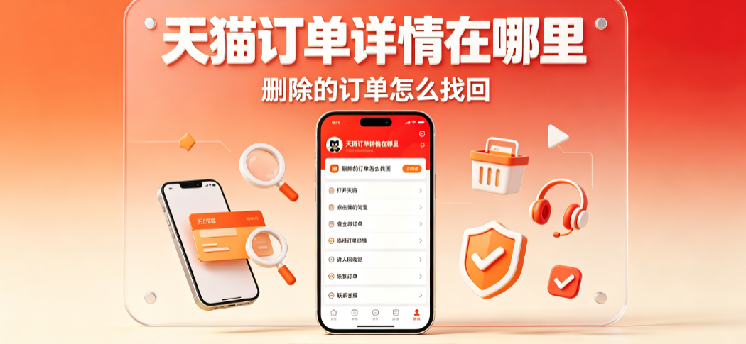 天猫订单详情在哪里?删除的订单怎么找回?
