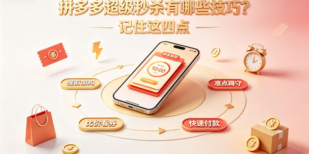拼多多超级秒杀有哪些技巧?记住这四点