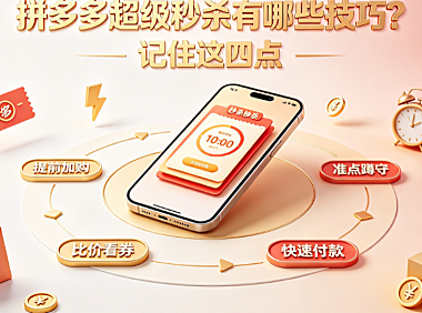 拼多多超级秒杀有哪些技巧?记住这四点