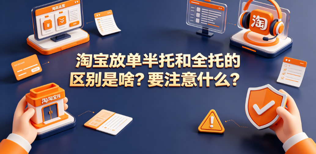 淘宝放单半托和全托的区别是啥要注意什么？全风险解析