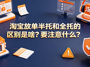 淘宝放单半托和全托的区别是啥要注意什么？全风险解析
