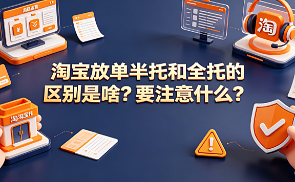 淘宝放单半托和全托的区别是啥要注意什么?全风险解析