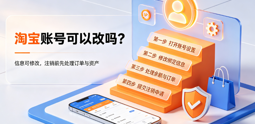 淘宝账号可以改吗?怎么注销?