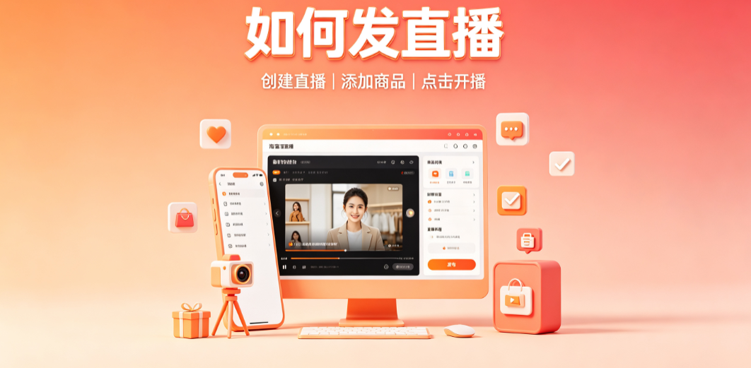 淘宝直播的中控台在哪?如何发直播?