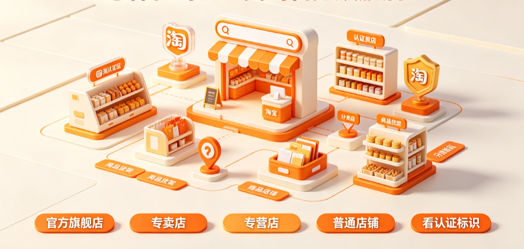 淘宝官方旗舰店查找,淘宝店铺类型,天猫店铺区别