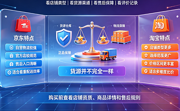 京东与淘宝哪个购物最放心?货源一样吗?深度对比与选店指南