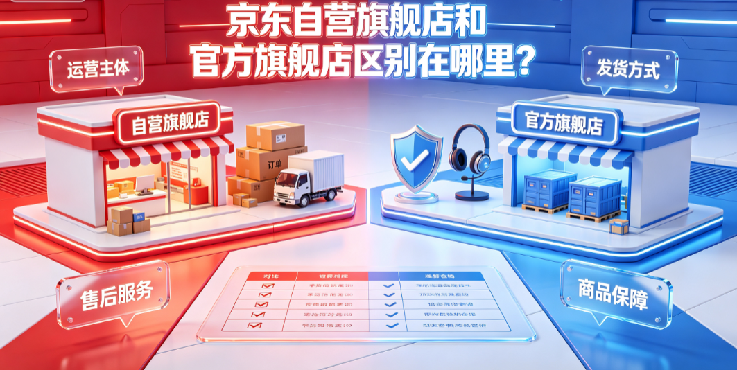 京东自营旗舰店和官方旗舰店区别在哪里?