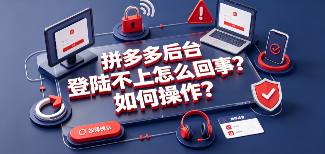 拼多多后台登陆不上怎么回事如何操作？全排查指南
