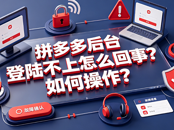 拼多多后台登陆不上怎么回事如何操作?全排查指南