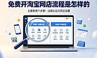免费开淘宝网店流程是怎样的?主要是两个步骤