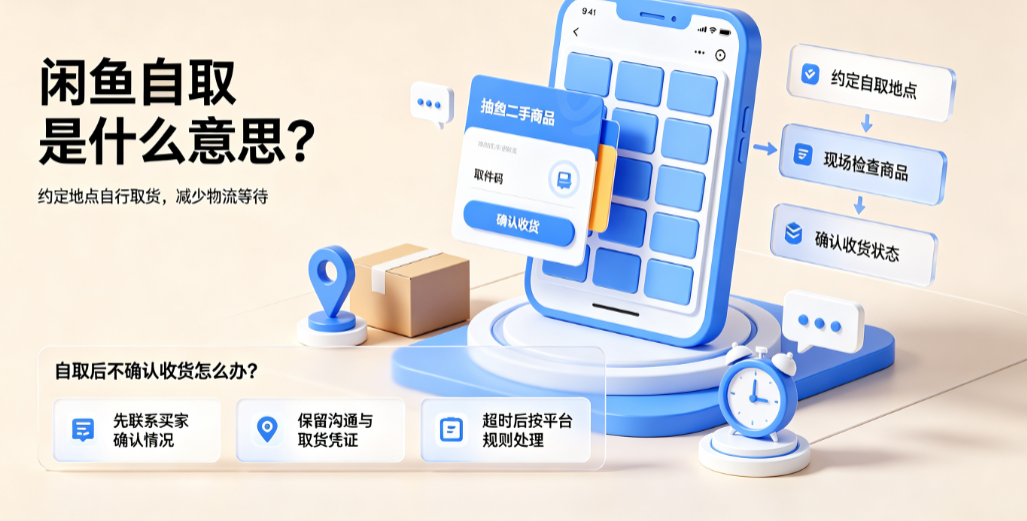 闲鱼自取不确认收货怎么办?闲鱼自取是什么意思?