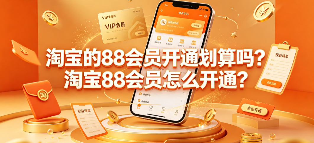 淘宝的88会员开通划算吗?淘宝88会员怎么开通?权益全解析