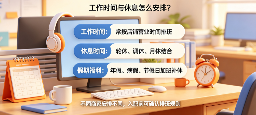 淘宝客服的工作时间固定吗?休息时间都怎么休?