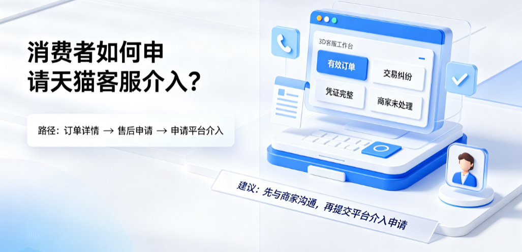 消费者怎么申请天猫客服介入?需要哪些条件?
