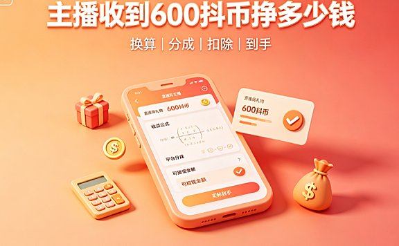 抖音直播间收益怎么算?主播收到600抖币挣多少钱?