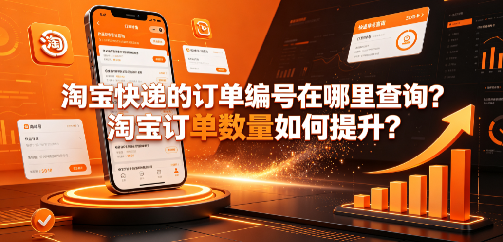 淘宝快递的订单编号在哪里查询?淘宝订单数量如何提升?