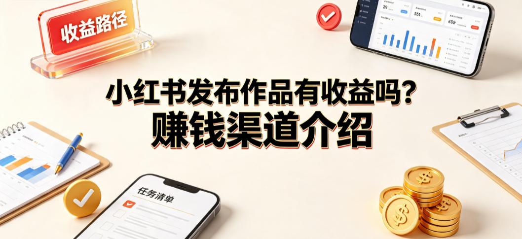 小红书发布作品有收益吗?赚钱渠道介绍