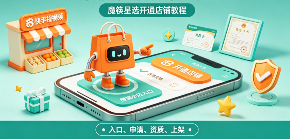 快手魔筷小店在哪里?魔筷星选怎么开通店铺?