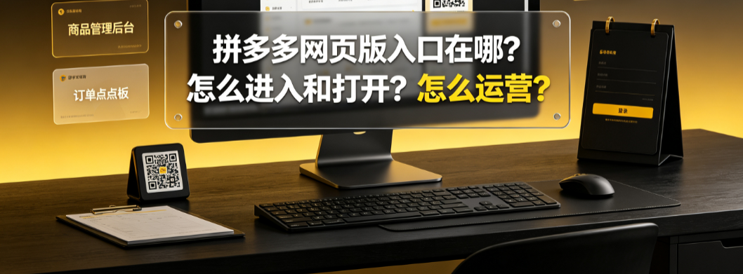 拼多多网页版入口在哪?怎么进入和打开?怎么运营?