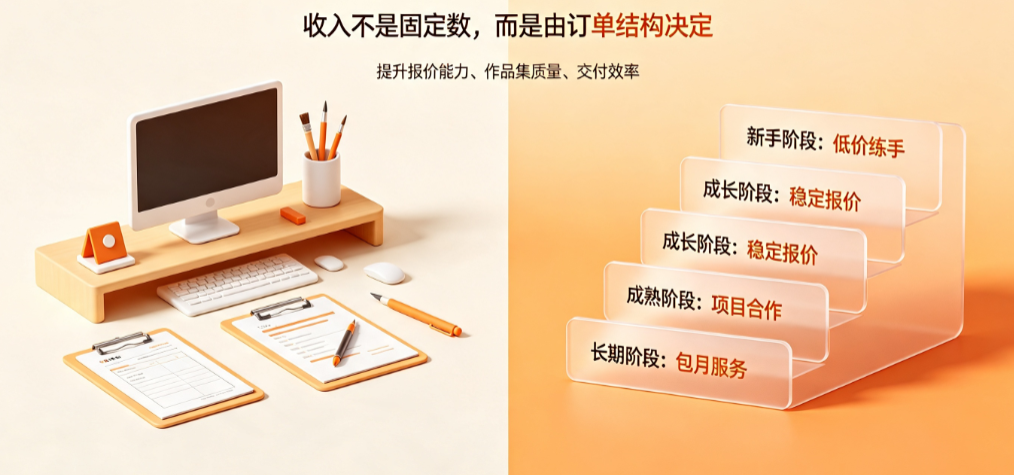 美工外包设计接单工资怎么样？