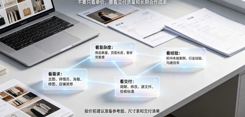 郑州美工外包怎么收费？