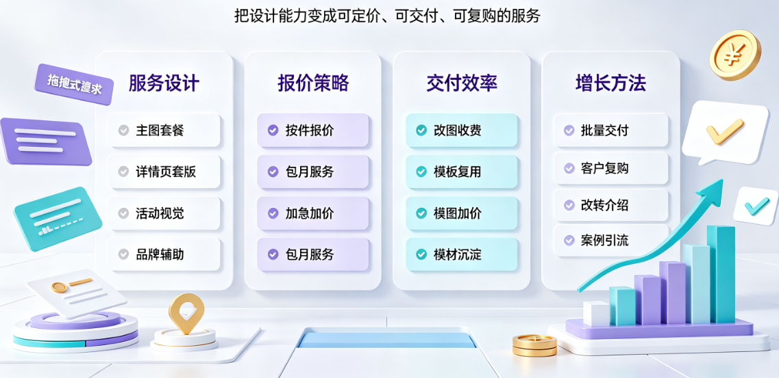 做美工外包怎么挣钱快点？