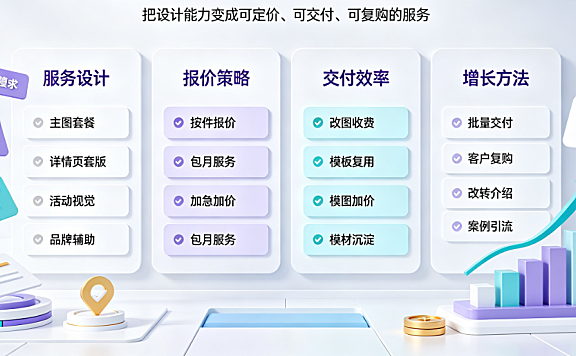 做美工外包怎么挣钱快点?高客单转型与产能增效指南