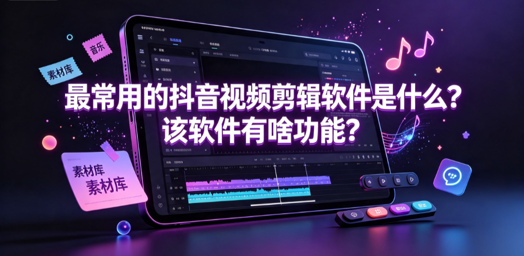 最常用的抖音视频剪辑软件是什么?该软件有啥功能?