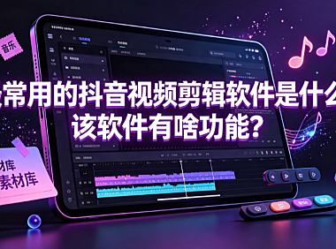 最常用的抖音视频剪辑软件是什么?该软件有啥功能?