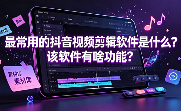 最常用的抖音视频剪辑软件是什么?该软件有啥功能?
