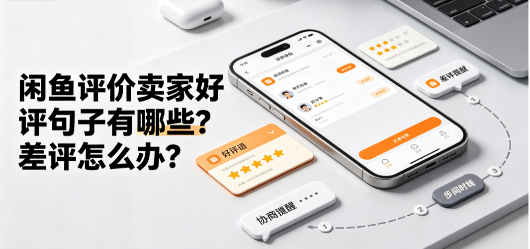 闲鱼评价卖家好评句子有哪些？差评怎么办？