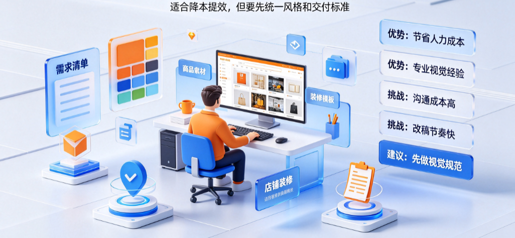 网店美工 外包怎么样?