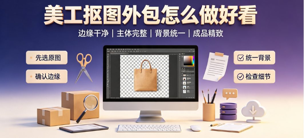 美工抠图外包怎么做好看_商业级精修标准与实操指南