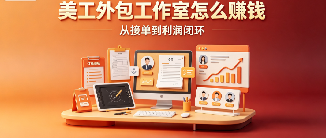 美工外包工作室怎么赚钱？核心盈利模式与运营策略全解析