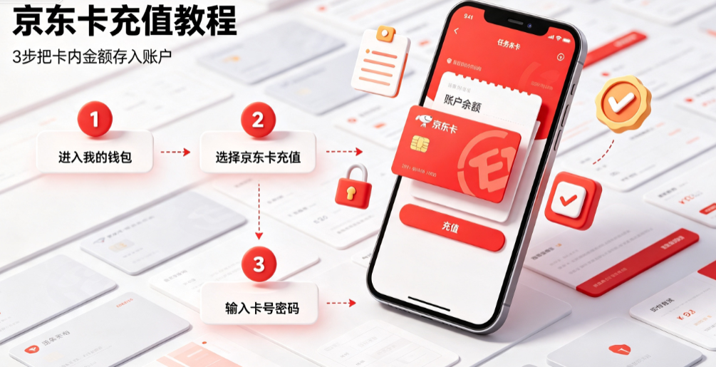 京东商城充值的京东卡怎么用?京东卡如何充值到账户?