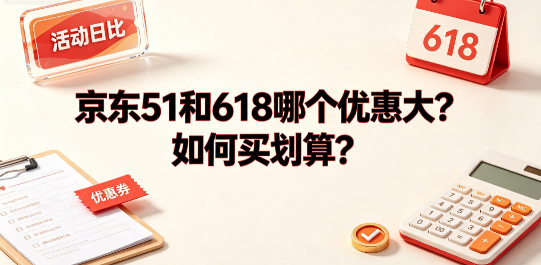 京东51和618哪个优惠大?如何买划算?电商大促省钱攻略