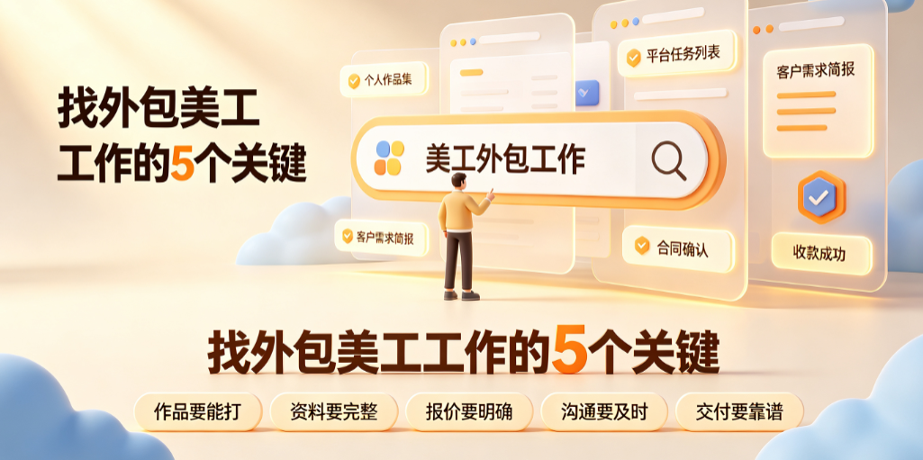 怎么找外包的美工工作呢？