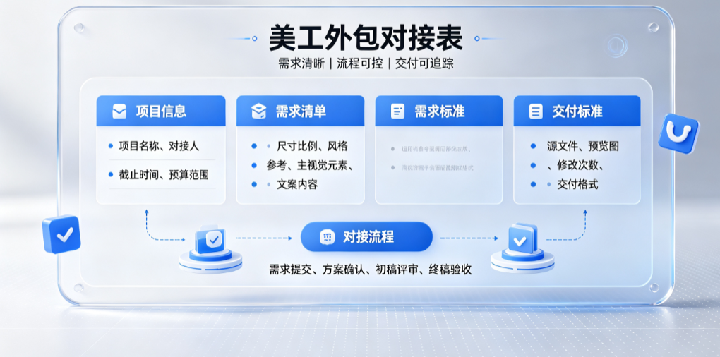 美工外包对接表怎么做?