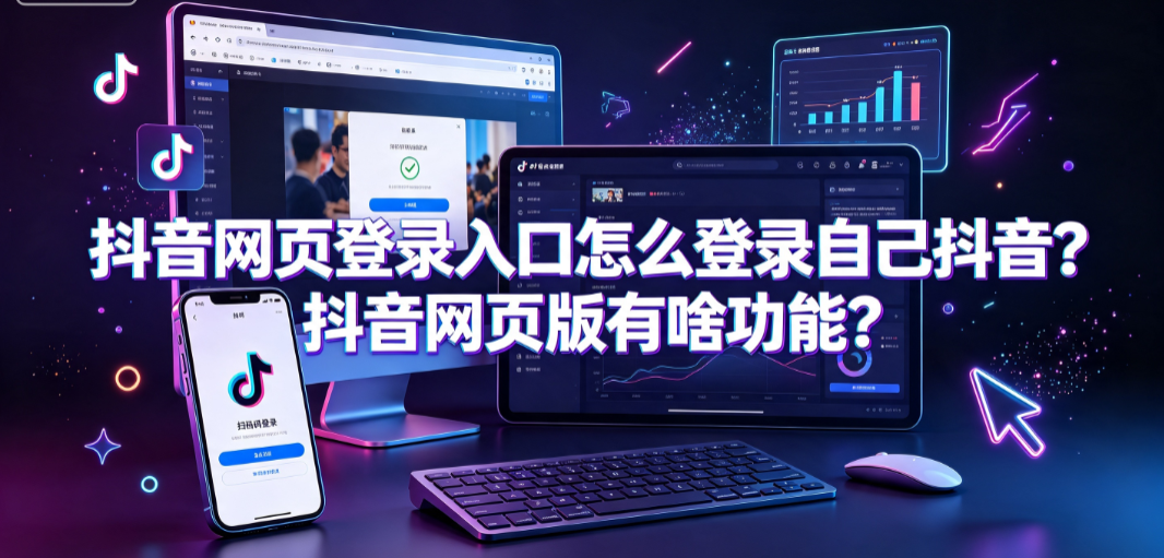 抖音网页登录入口怎么登录自己抖音?抖音网页版有啥功能?