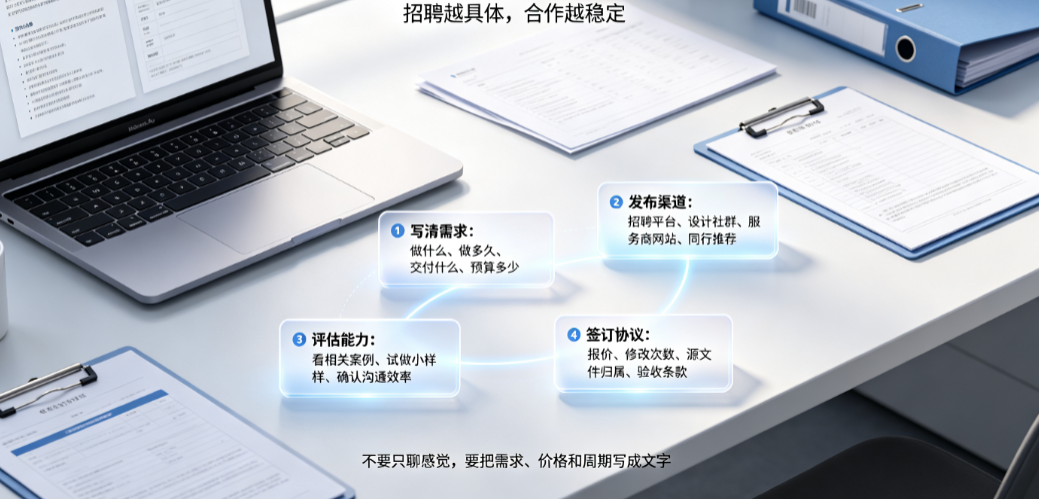 怎么招外包美工人才？