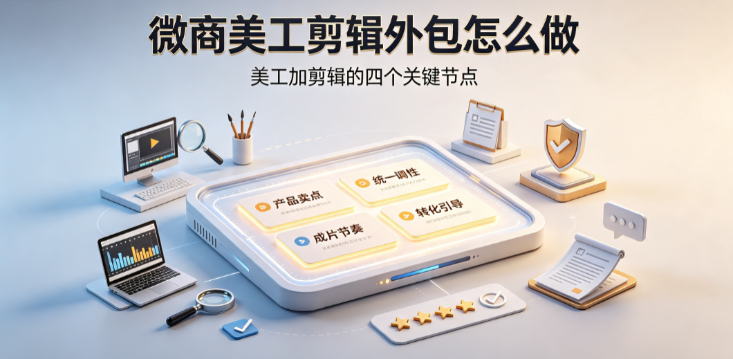 微商美工剪辑外包怎么做？私域内容高效交付指南