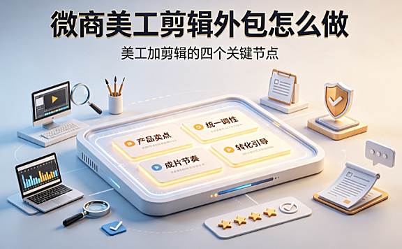 微商美工剪辑外包怎么做？私域内容高效交付指南